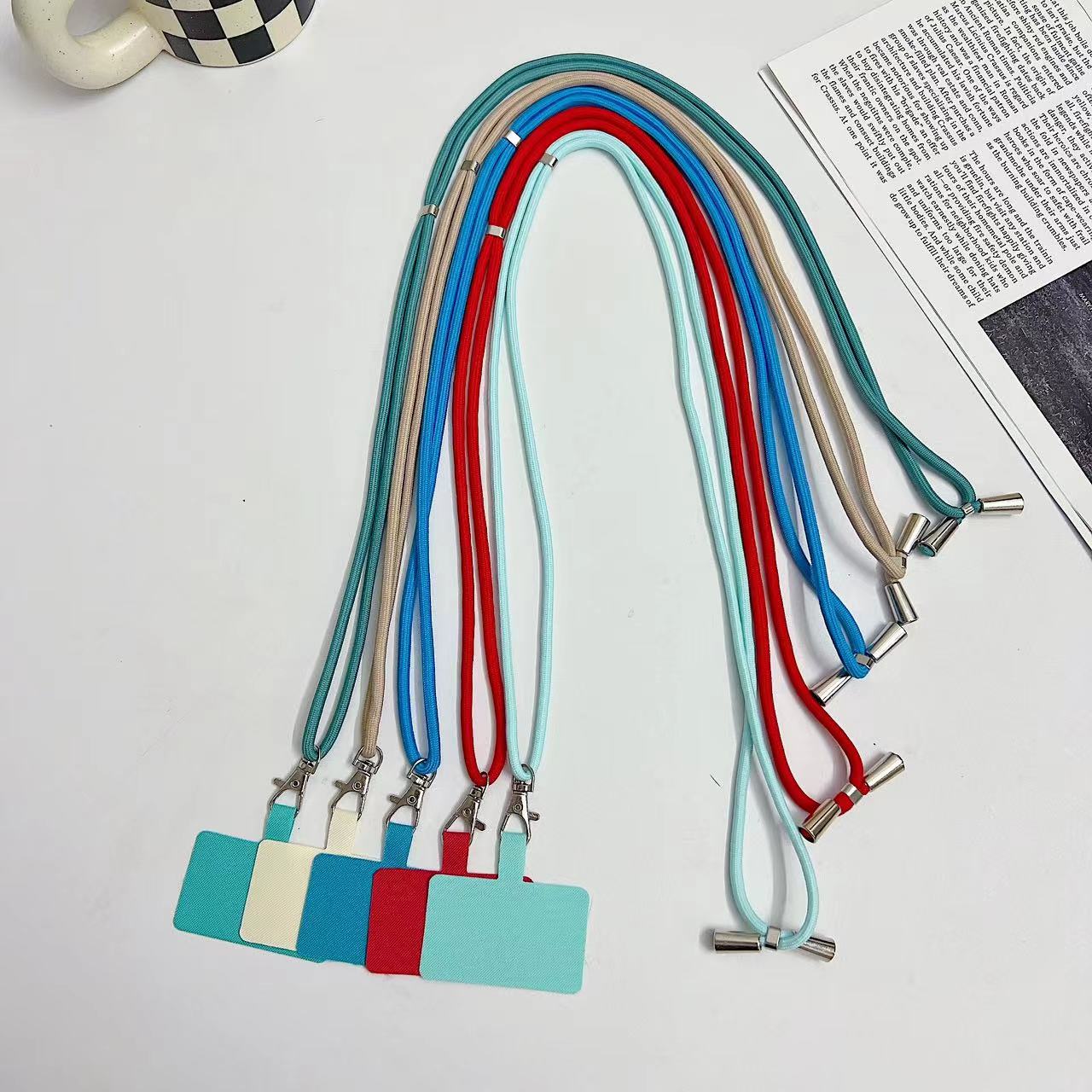 彩色手机挂绳可调节长短可拆卸手机挂绳垫片万能手机挂绳斜挎防丢挂脖绳工作证挂绳详情6
