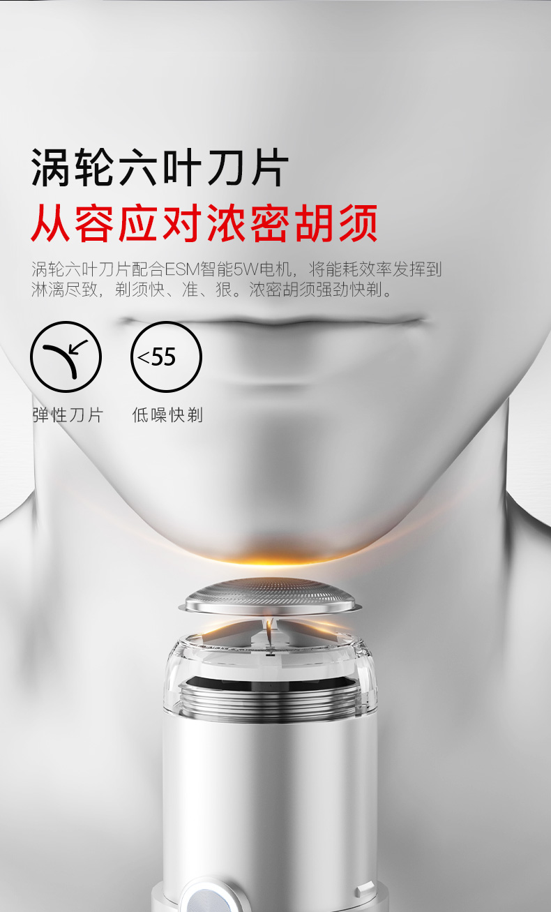 映趣2022新品X5银翼高颜值迷你药丸状全身水洗剃须刀送男生礼品刮胡刀详情10