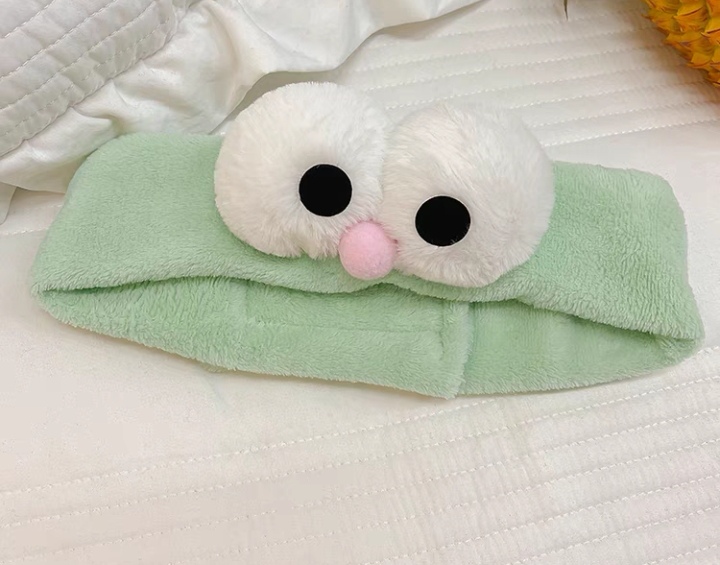 Cute Big Eyes Green Postpartum Face Wash Headband details Picture