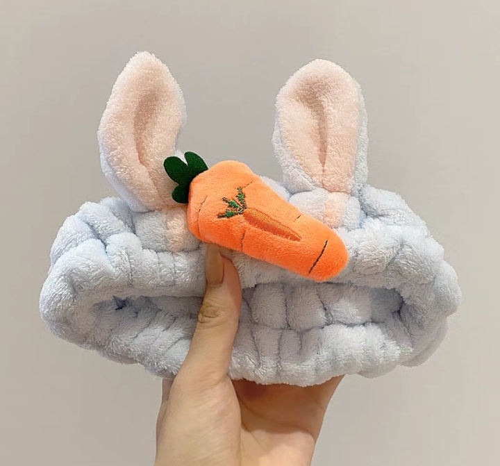 Cute Long Ears Rabbit Carrot Face Wash Headband Six Colors Item Picture
