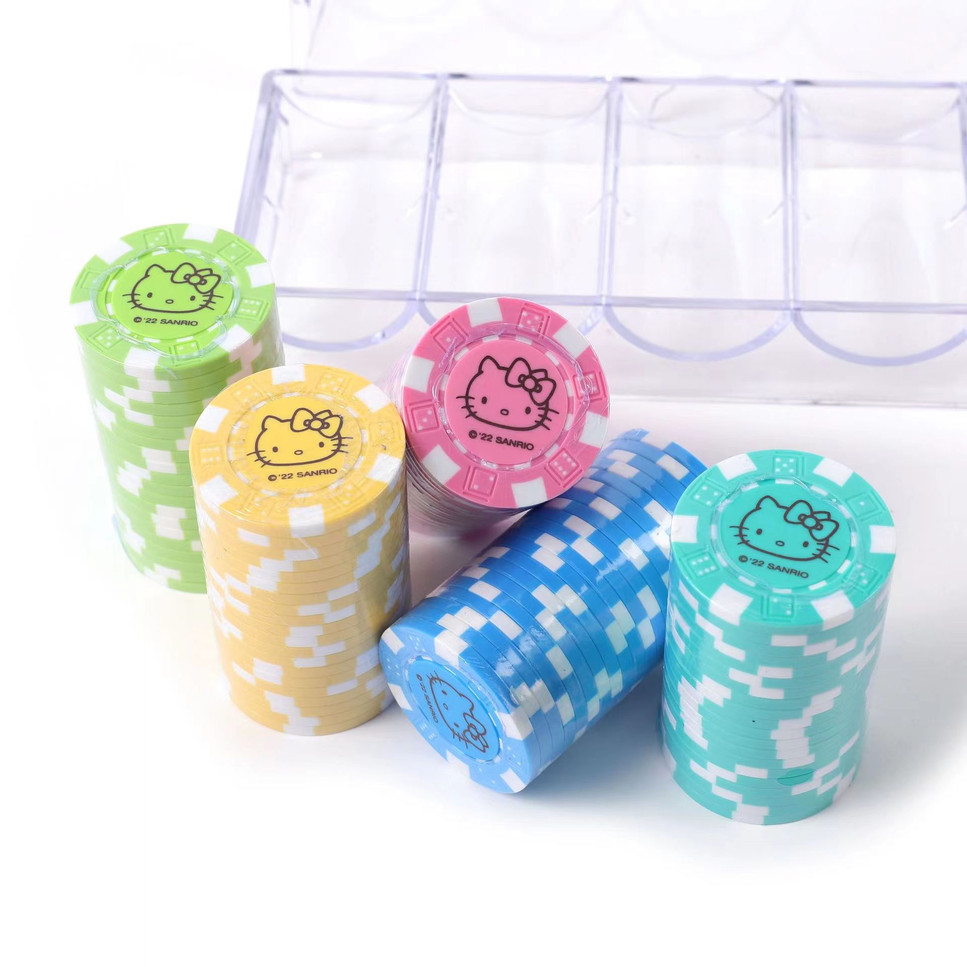 Officially authorized Hello kitty cartoon chips Macaron ABS entertainment token chips available in stock