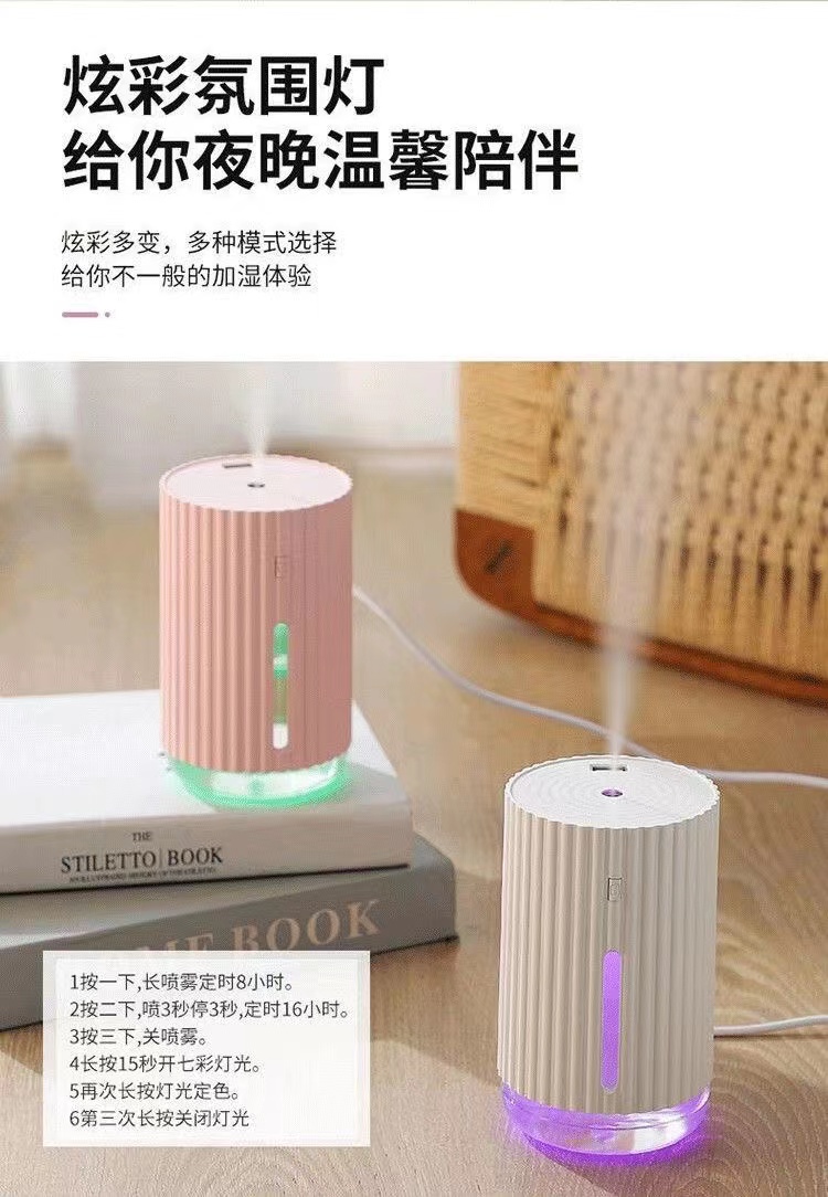 加湿器家用卧室办公小型迷你学生大喷雾量USB车载香薰静音喷雾器详情10