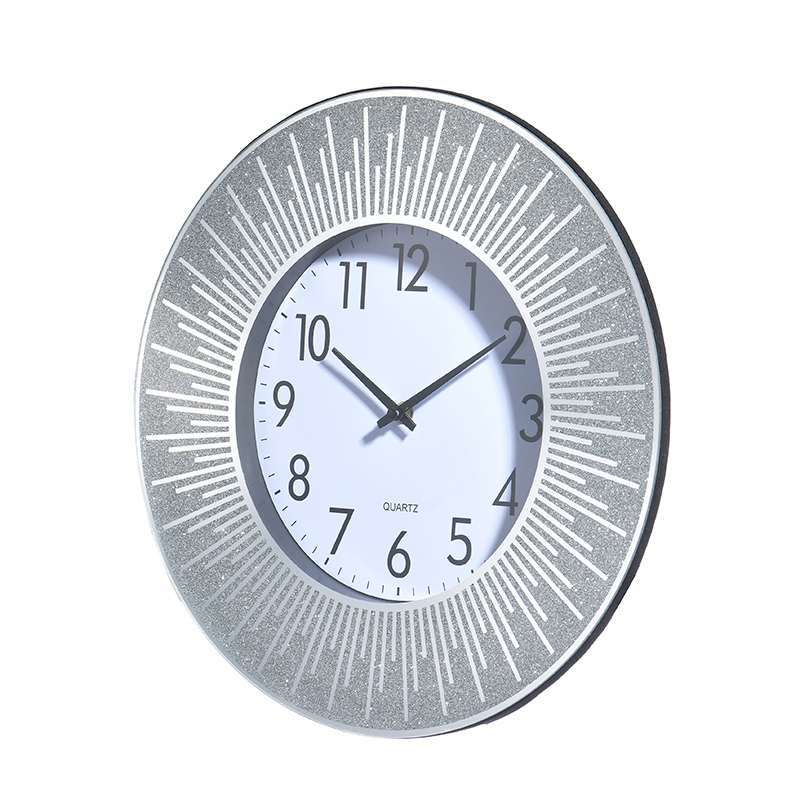 Wall Clock Simple Fashion Mirror Round Home Wall Hanging Clock Living Room Nordic Style Silent Clock Personality Amazon Watch Wholesale Manufacturers Can Customize Logo Pattern Mirror Wall Clock Item Picture