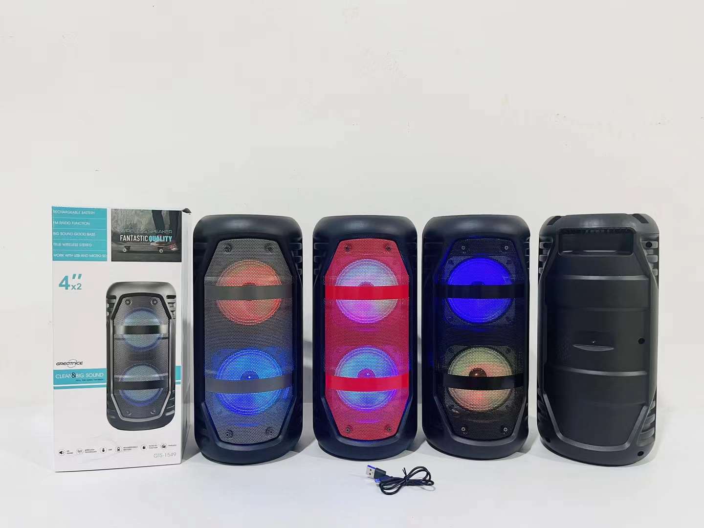GTS-1549 2*4 "series portable speaker Bluetooth wireless audio radio