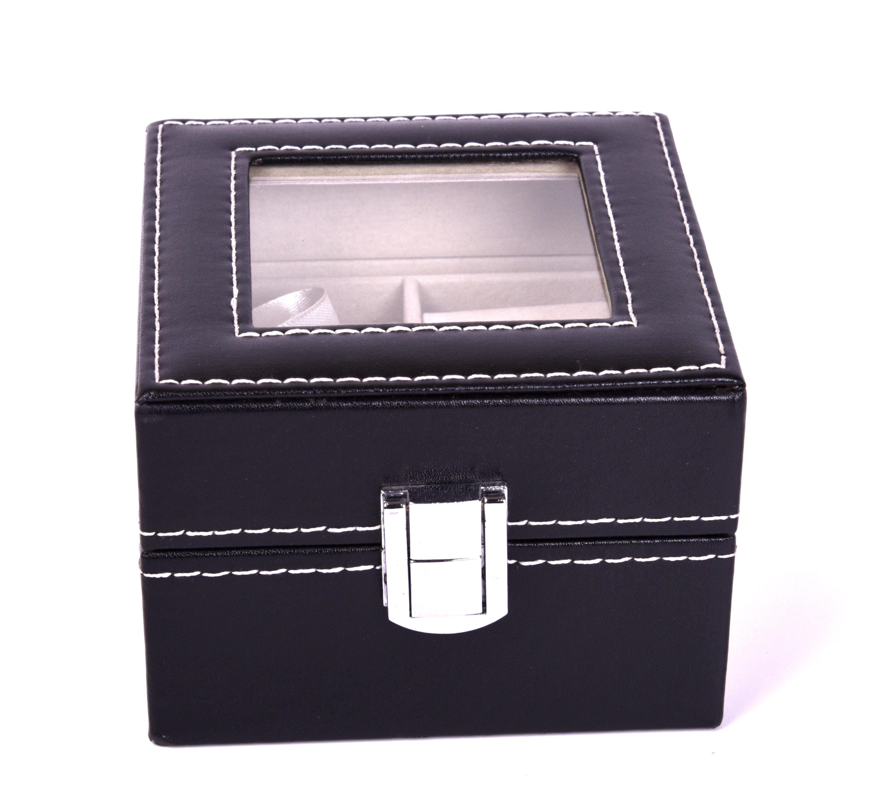 Two Watch Storage Flannelette Pu Leather Storage Watch Box Storage Box Gift Box details Picture