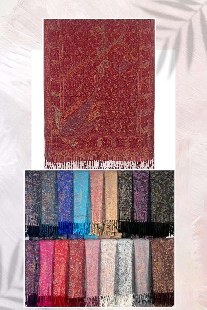 Foreign Trade National Style Jacquard Cashew Fringed Shawl New Autumn And Winter Women's Long Scarf Pashmina Scarf details Picture