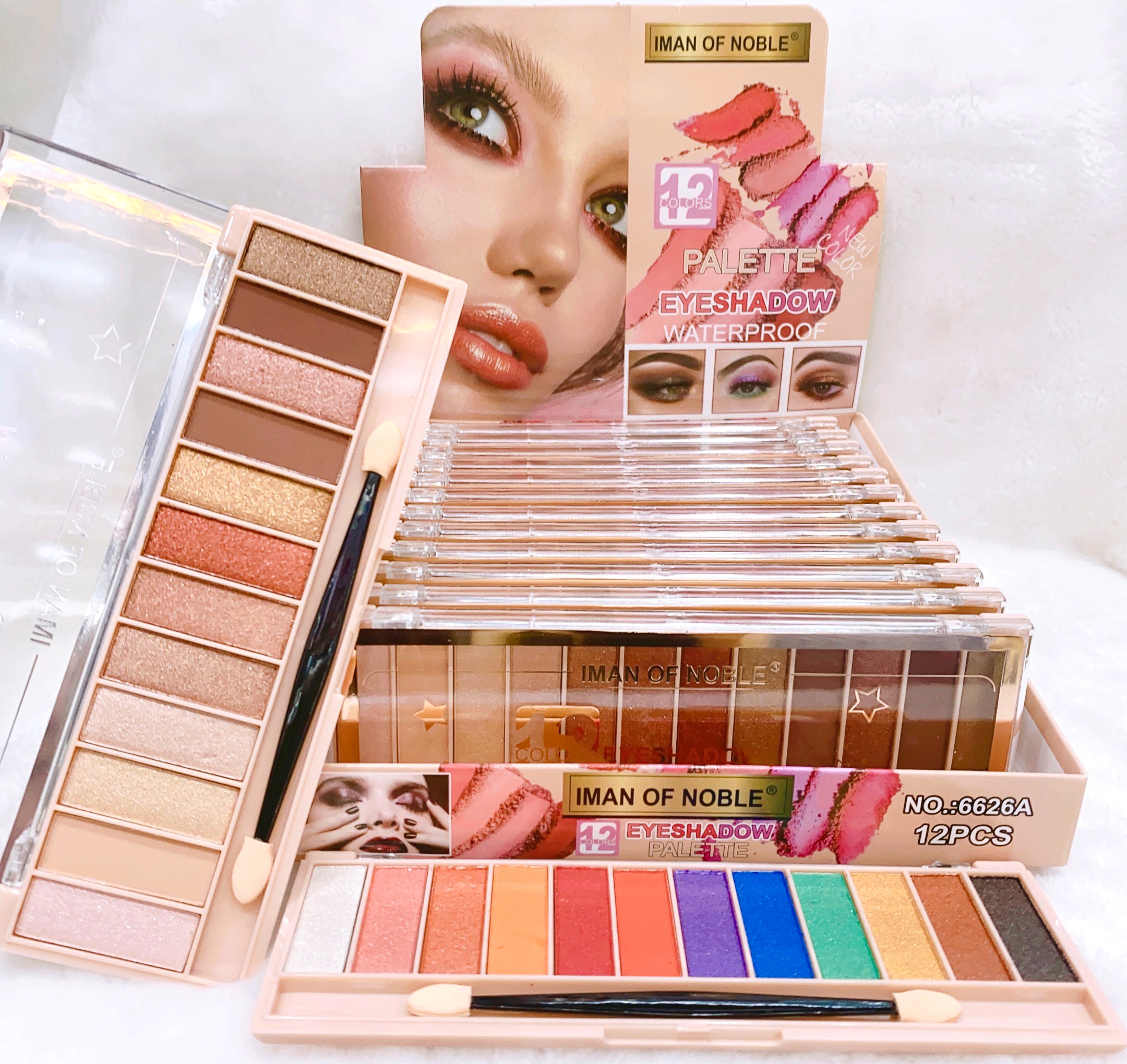 IMAN OF NOBLE brand cross-border classic new products brand cross-border new products 12 colors earth color eyeshadow contouring use two groups of colors thumbnail