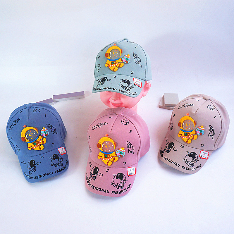 Children's colorful printed cartoon Adjustable curved brim cheapest baseball hat Sun visor thumbnail