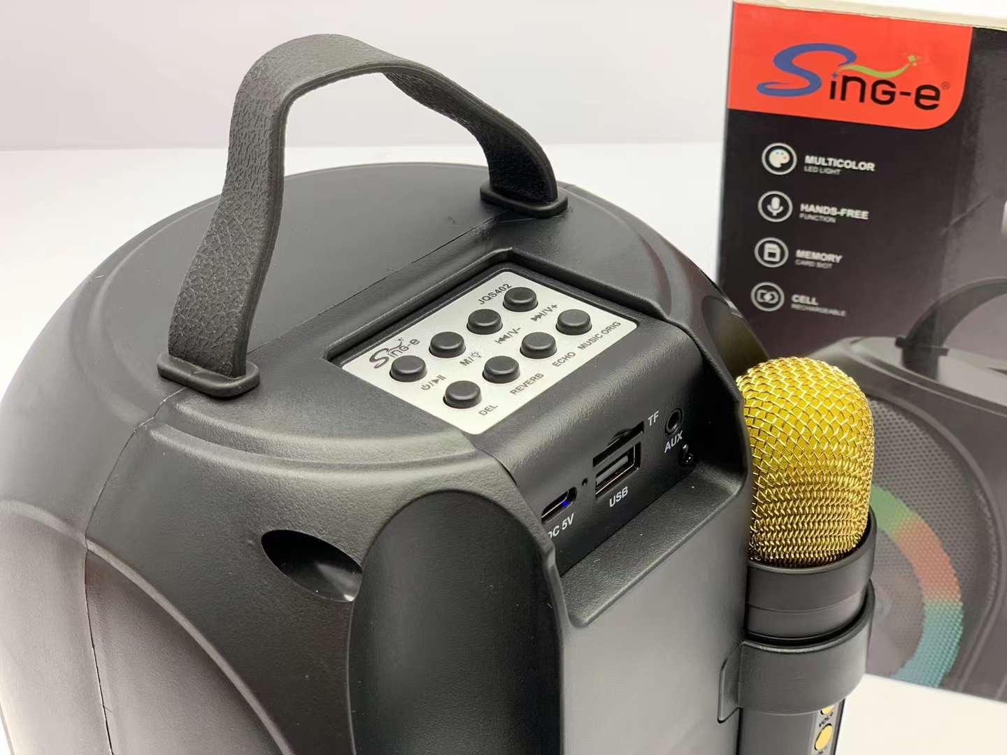 JQS-402 4寸系列便携式音箱蓝牙无线音响收音机无线麦详情3