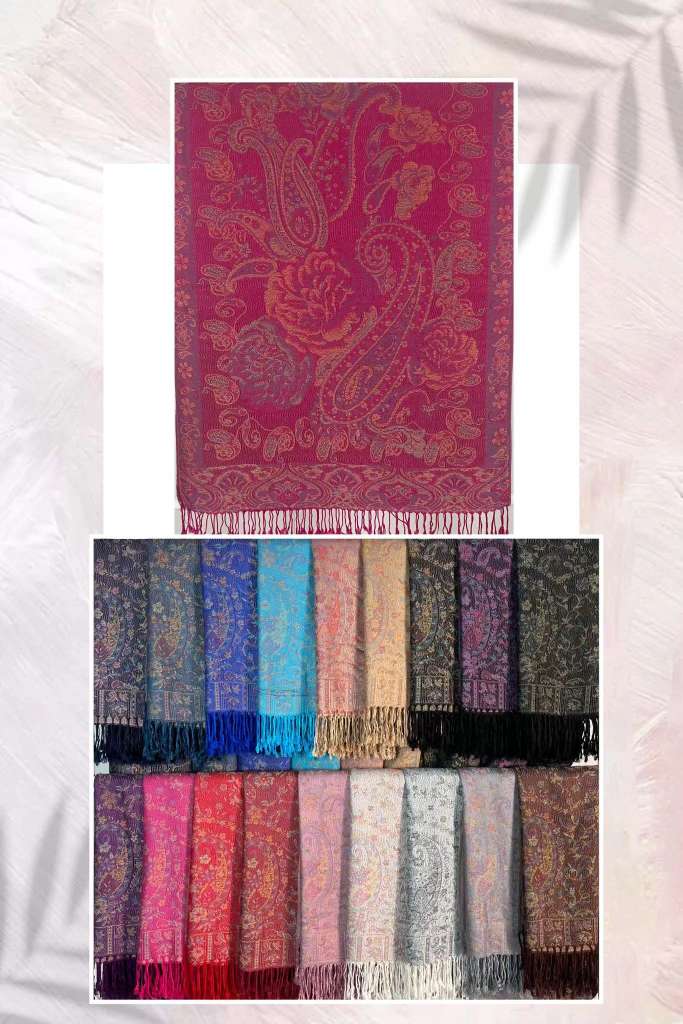 Foreign Trade National Style Jacquard Cashew Fringed Shawl New Autumn And Winter Women's Long Scarf Pashmina Scarf Item Picture