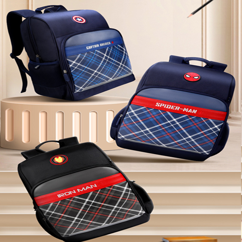 Marvel series plaid backpack for grades 3-6 thumbnail