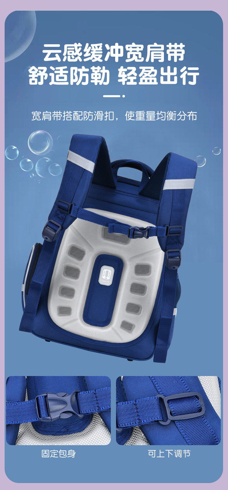 2023新款卡通学生书包1-6年级护脊减负双肩包LZJ-4387详情7