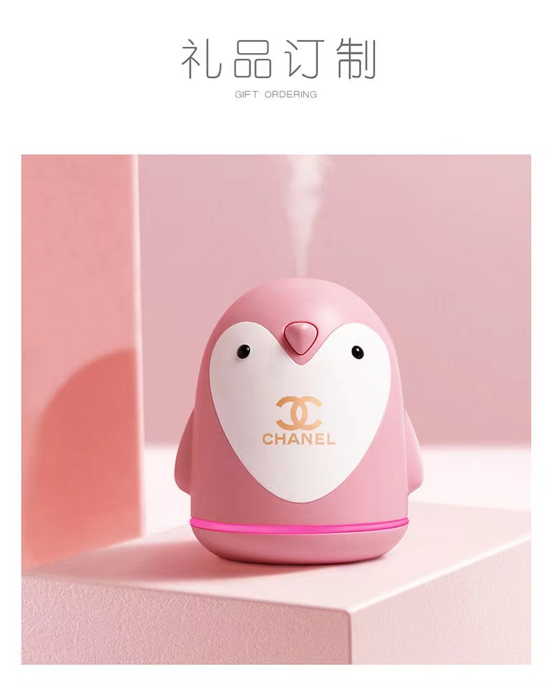 企鹅加湿器家用办公小型喷雾器创意USB空气净化器详情9