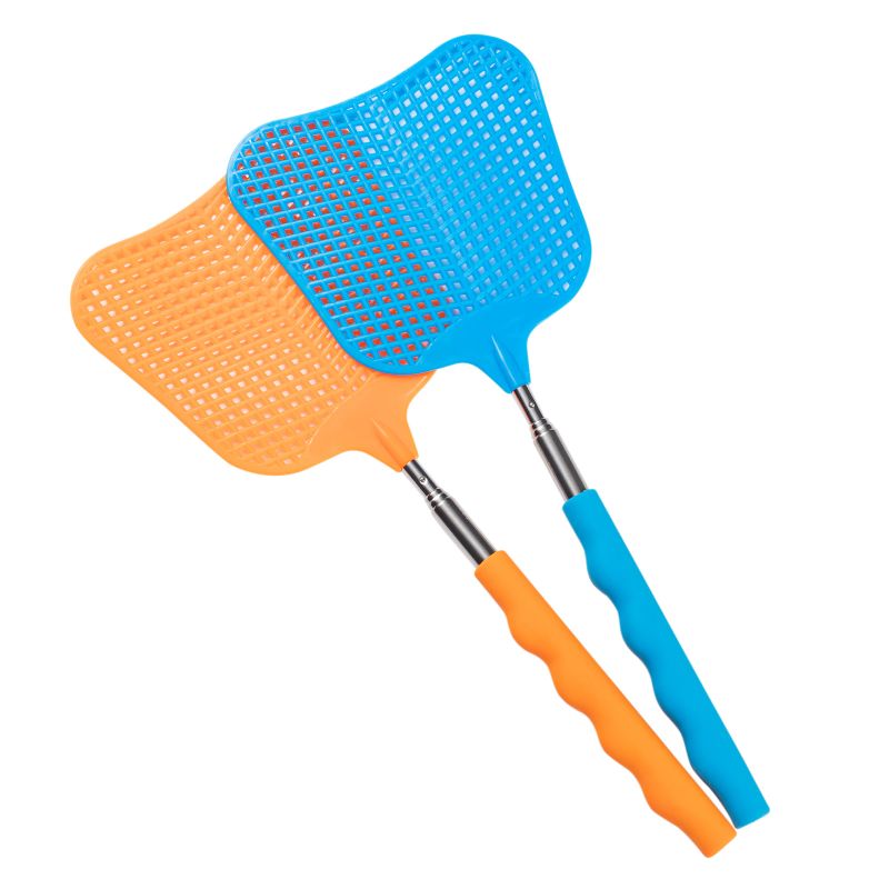 66cm芭蕉形伸缩苍蝇拍 不锈钢防滑手柄 家用可爱手动驱蚊虫灭蝇器0766