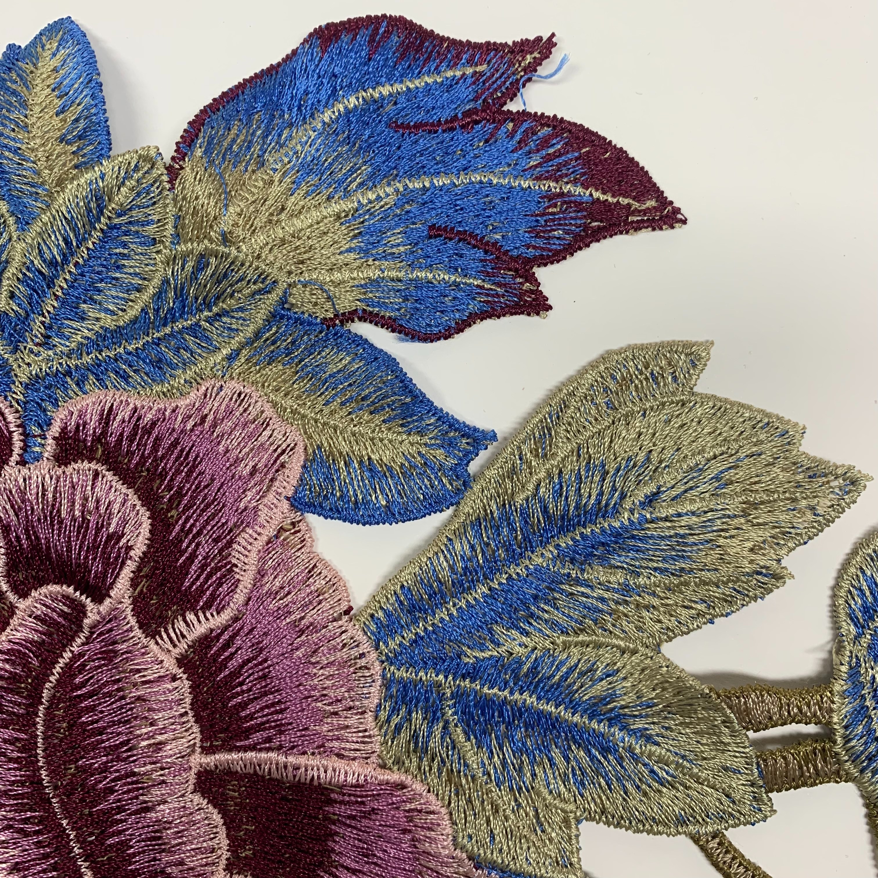 Chinese-style floral embroidery large cheongsam and Hanfu embroidered stickers decorative clothing accessories pic 3