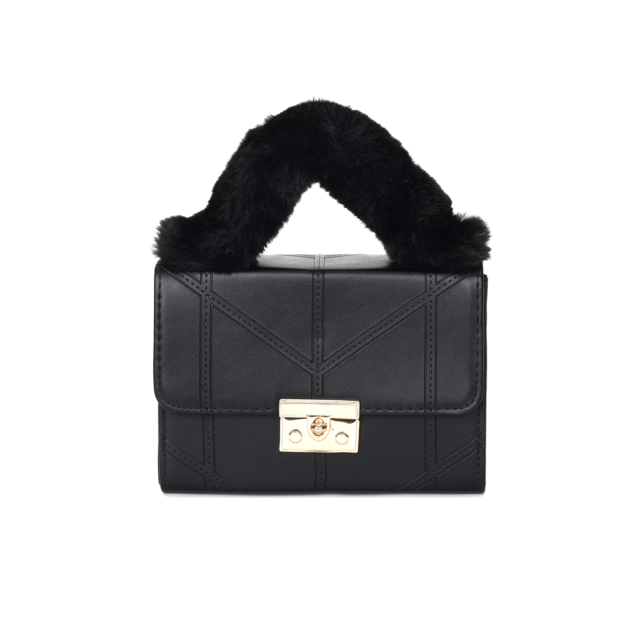 Source factory foreign trade women's bag ins niche Rex rabbit hair hand carrying fur fur fur bag hairball handbag oblique span small square bag woman thumbnail