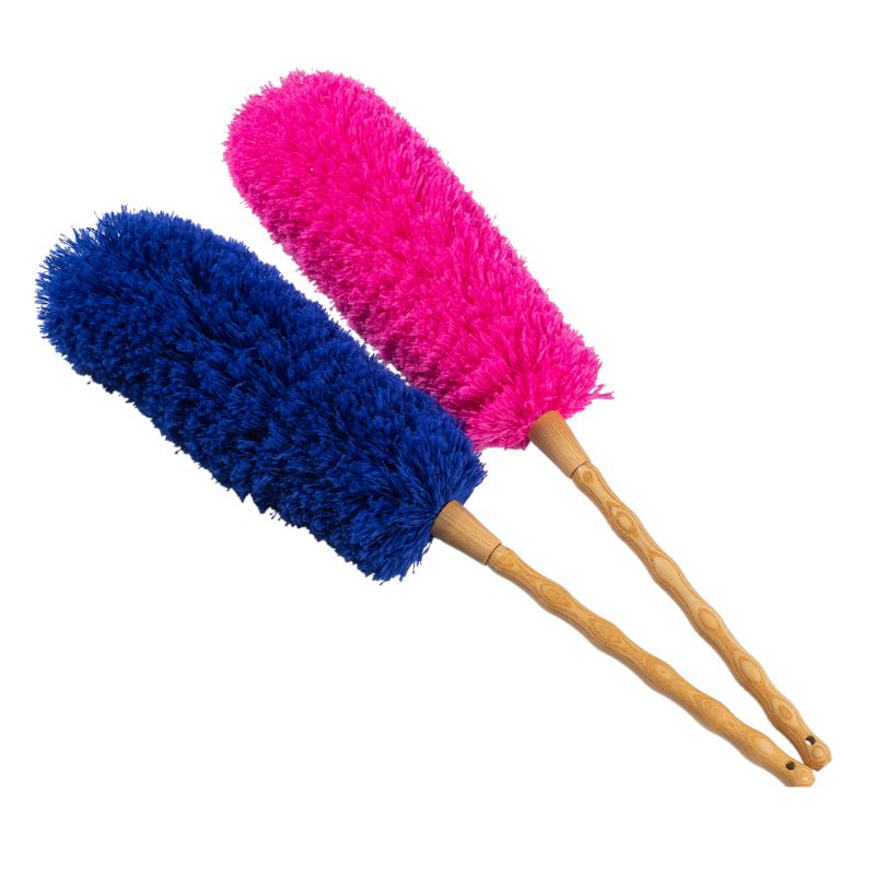 新款促销木质手柄桌面除尘纤维毛掸子0766