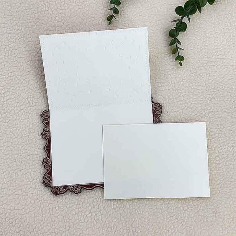 Foreign Trade For Wholesale Middle East Africa Elegant Rectangular Laser Hollowed Out Wooden Invitations Invitations With Bow Envelope Customization Item Picture
