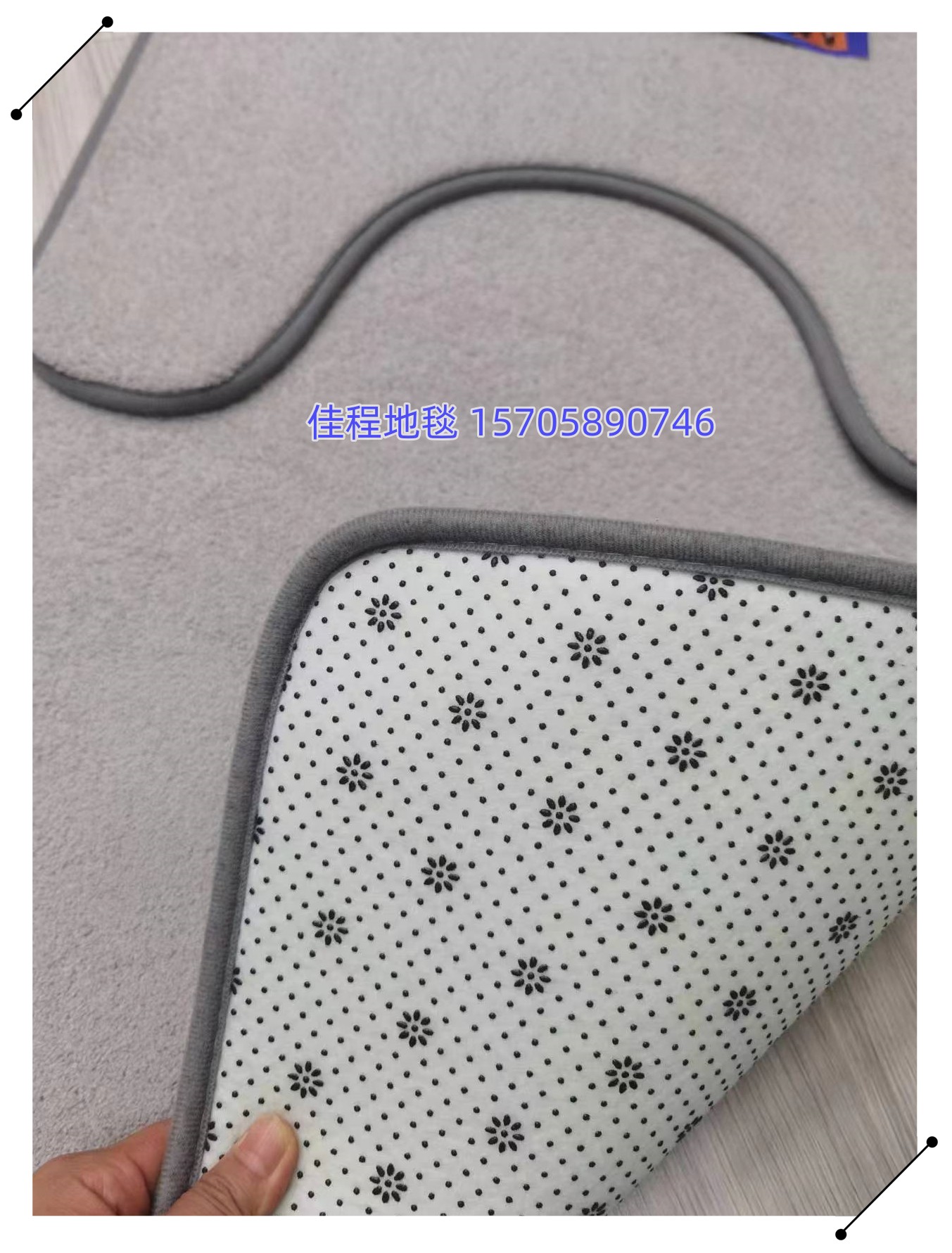Dot plastic base solid color Milanese velvet floor mat, foot mat, absorbent anti-slip mat, door mat, toilet two-piece set, bathroom combination mat. Standard 5 colors, mixed color, clear installation are all available. Size: 50*80/50*40cm details Picture