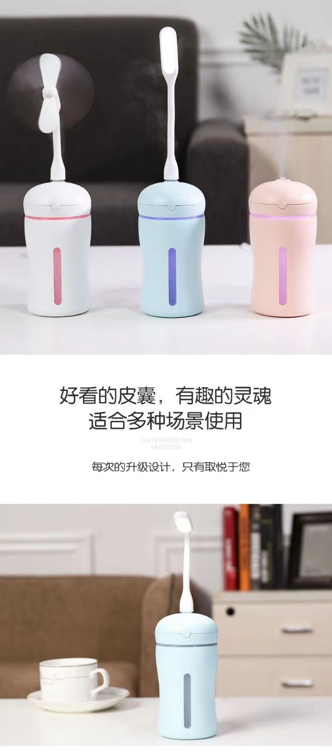 USB迷你加湿器七彩灯光卧室内车载空气净化器雾化保湿补水喷雾机详情12