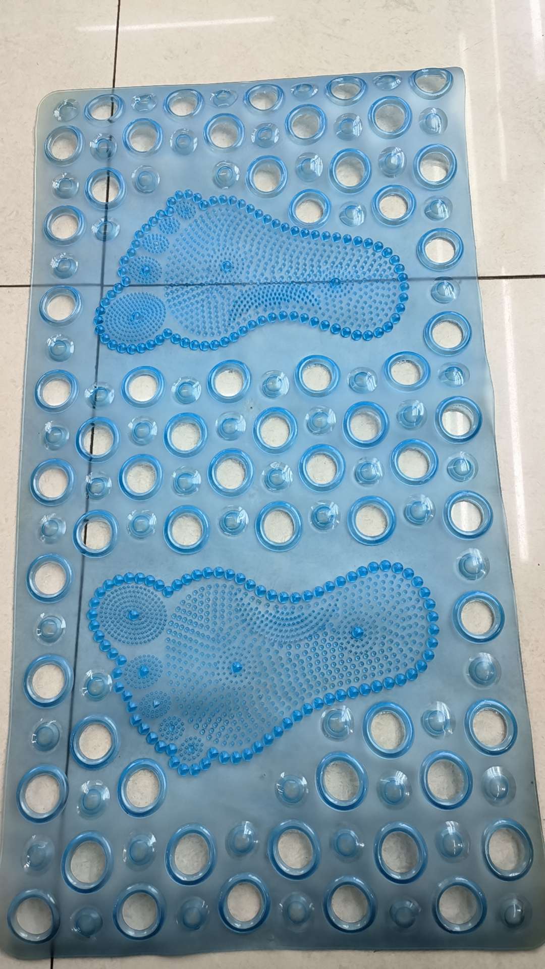 Bathroom Non-Slip Oval Small Bubble Beautiful Atmosphere Grade Mat Specification drawing