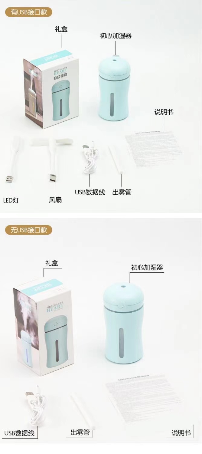 USB迷你加湿器七彩灯光卧室内车载空气净化器雾化保湿补水喷雾机详情5