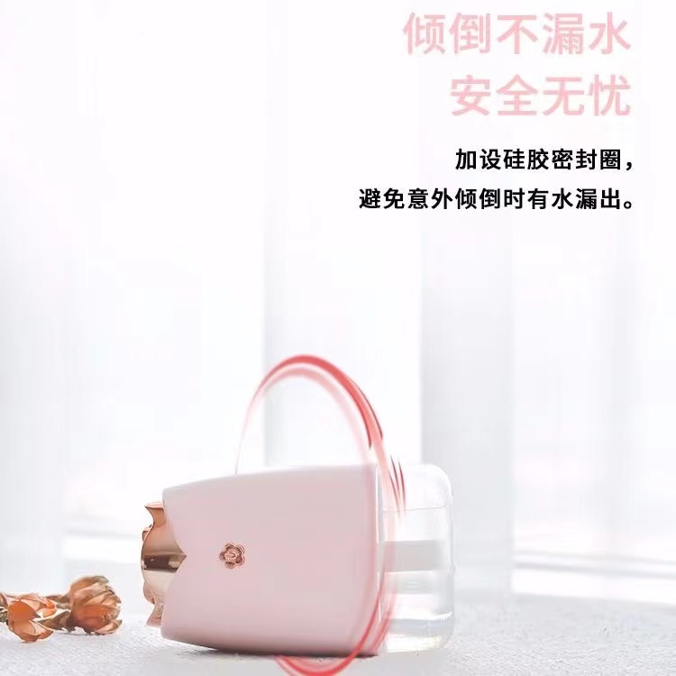 创意玫瑰USB迷你加湿器大喷雾静音雾化空气净化车载卧室保湿详情3