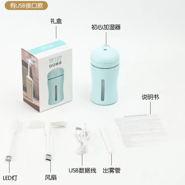 USB迷你加湿器七彩灯光卧室内车载空气净化器雾化保湿补水喷雾机详情4