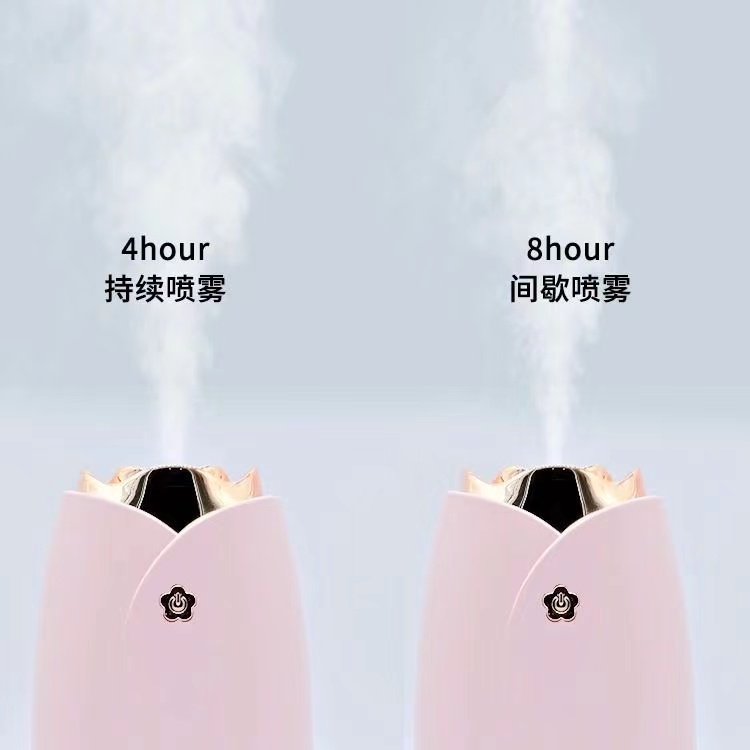 创意玫瑰USB迷你加湿器大喷雾静音雾化空气净化车载卧室保湿详情4