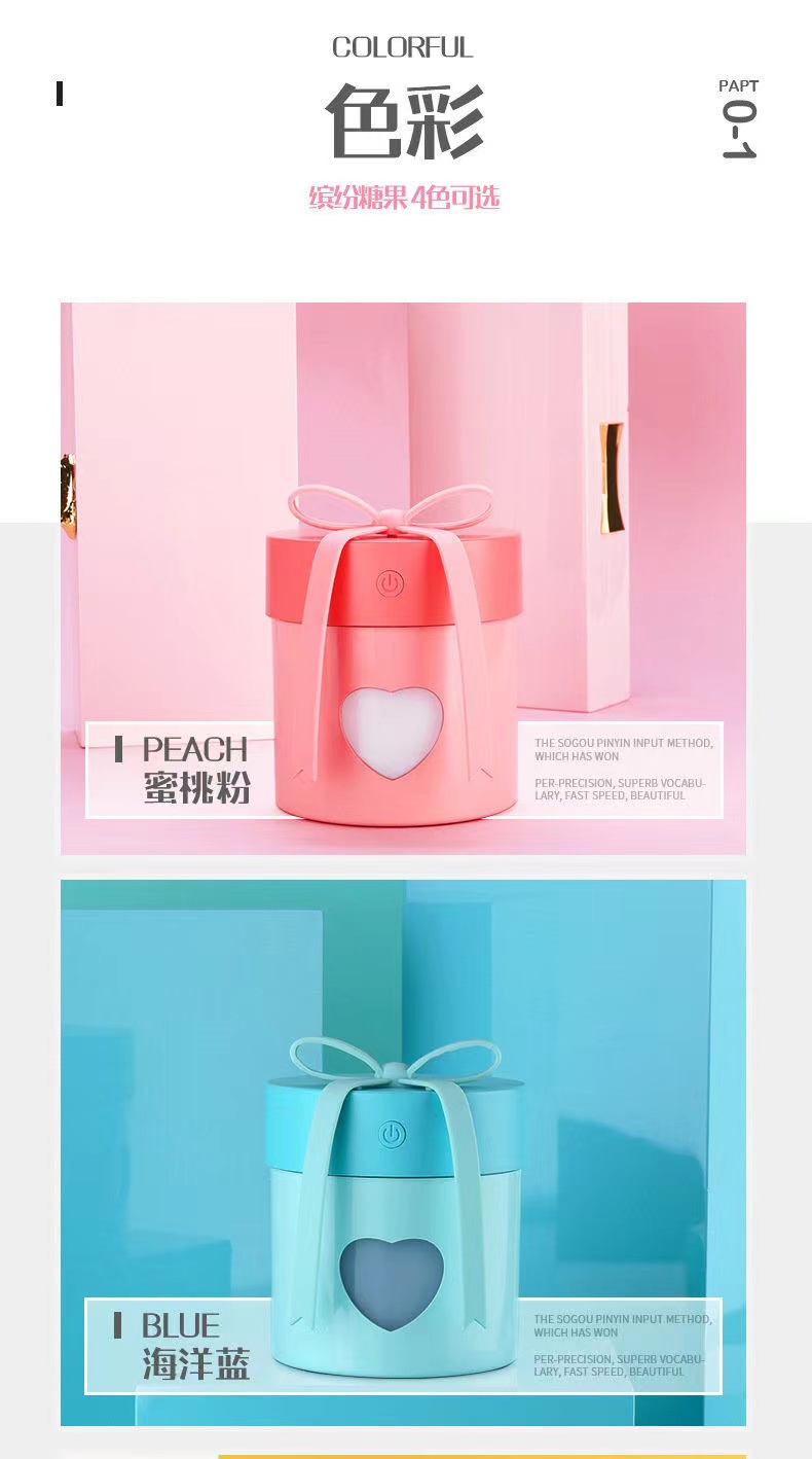 新款礼品盒加湿器三合一USB迷你家用客厅学生宿舍桌面加湿器详情11