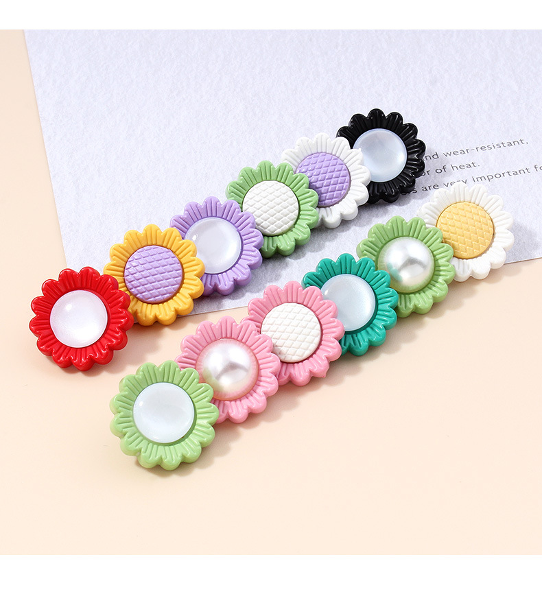 太阳花儿童衣服纽扣毛衣开衫睡衣衬衫卡通花朵小花彩色装饰扣子详情7