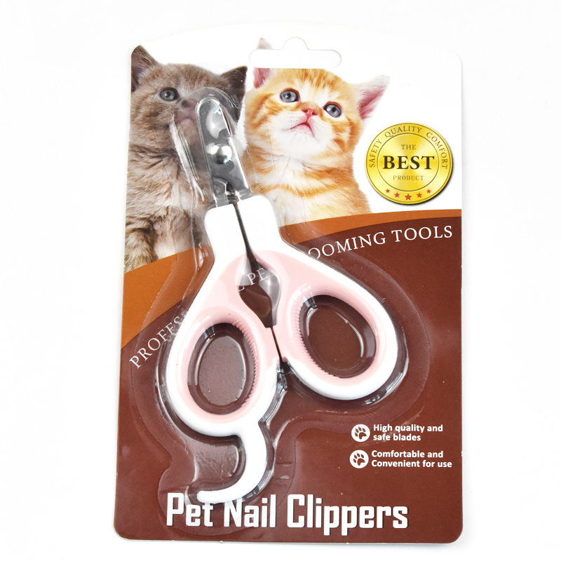 Pet nail clippers with curved tips, stainless steel cat nail clippers, curved handles, dog nail clippers, universal pet supplies for cats and dogs Item Picture