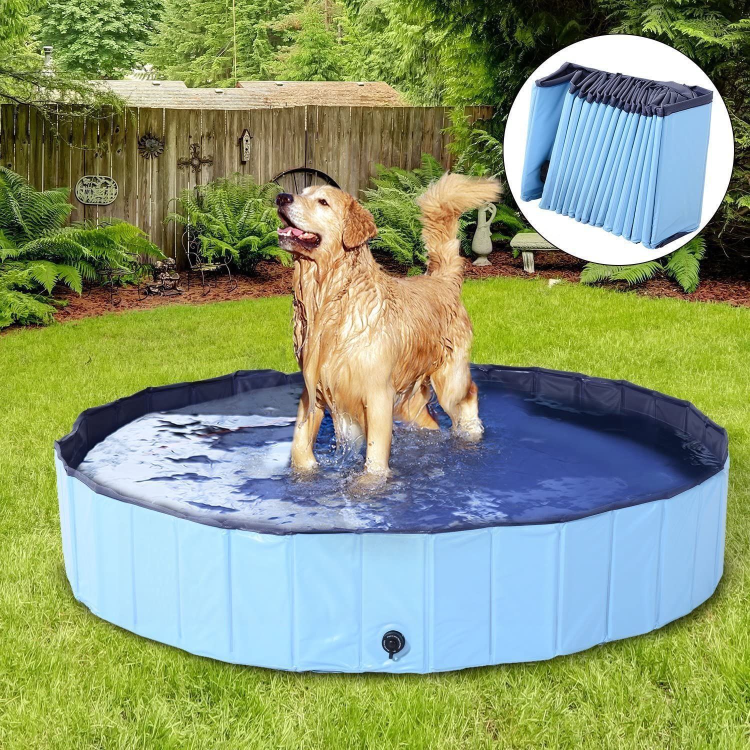 pvc宠物水池可折叠宠物洗澡盆户外便携式戏水狗水池清洁用品戏水池详情3
