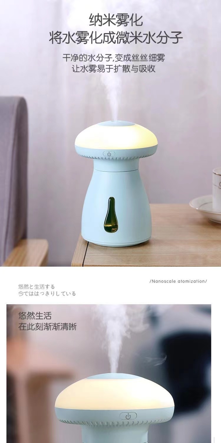 萌菇迷你USB空气加湿器宿舍办公室桌面静音车载小型加湿器详情4