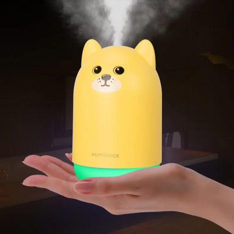 USB加湿器卧室静音小型萌狗加湿器新款创意家用萌宠香薰加湿器