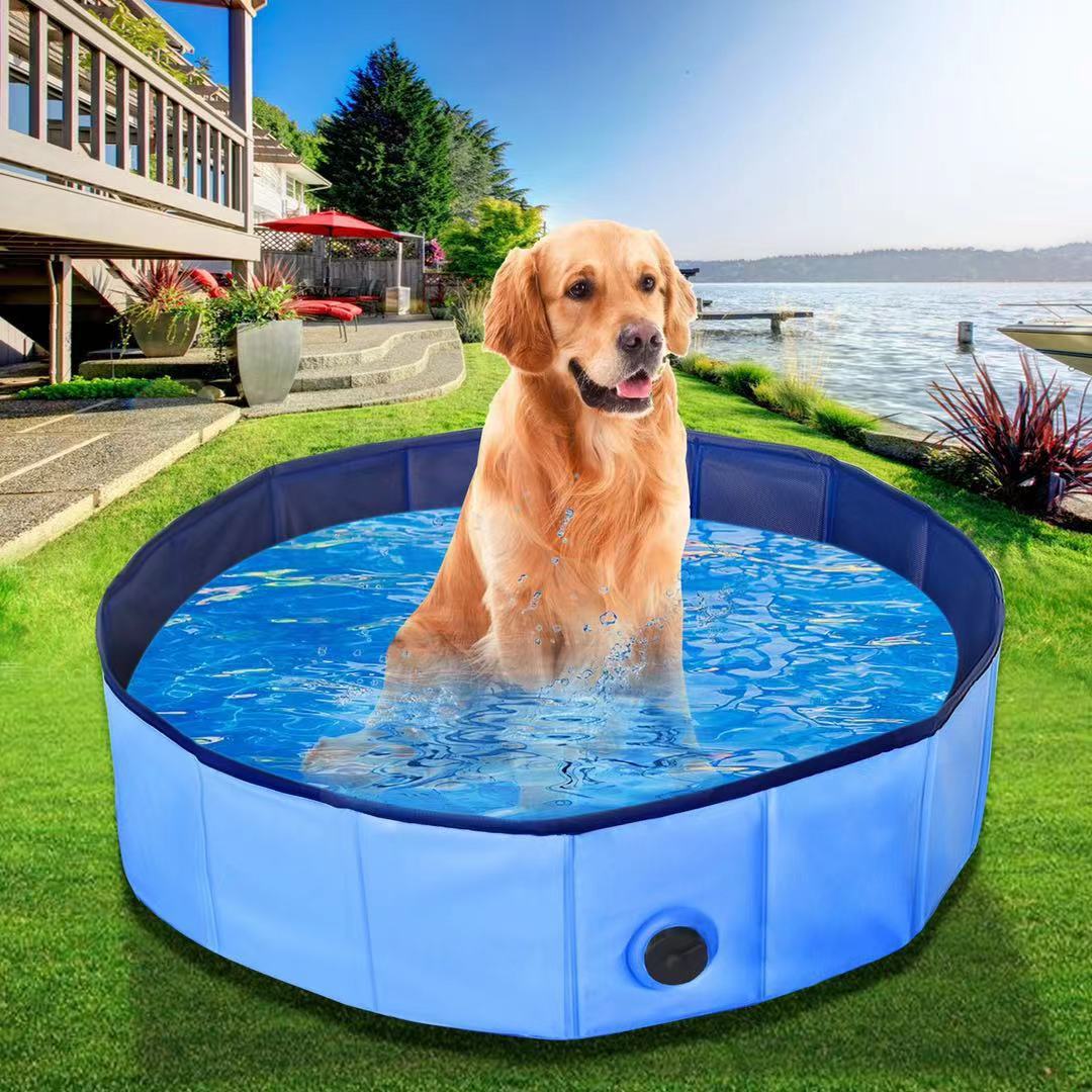 pvc宠物水池可折叠宠物洗澡盆户外便携式戏水狗水池清洁用品戏水池详情2