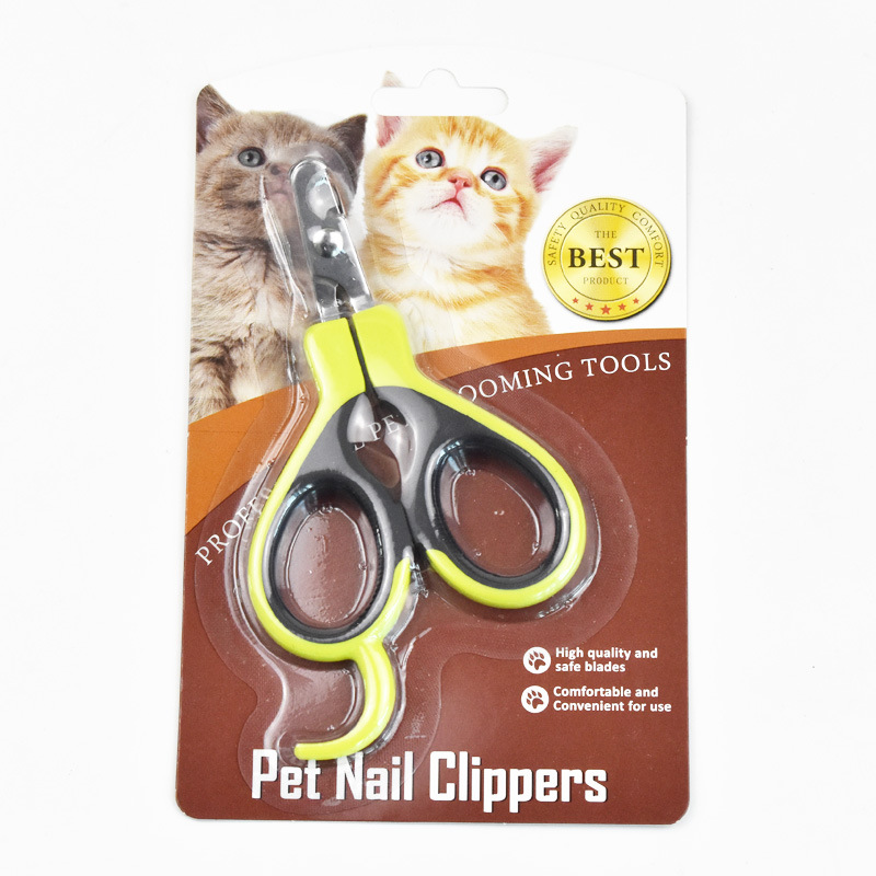 Pet nail clippers with curved tips, stainless steel cat nail clippers, curved handles, dog nail clippers, universal pet supplies for cats and dogs Application Scenario