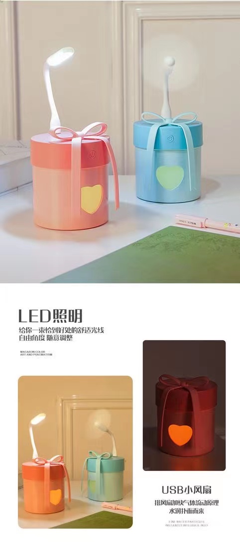 新款礼品盒加湿器三合一USB迷你家用客厅学生宿舍桌面加湿器详情4