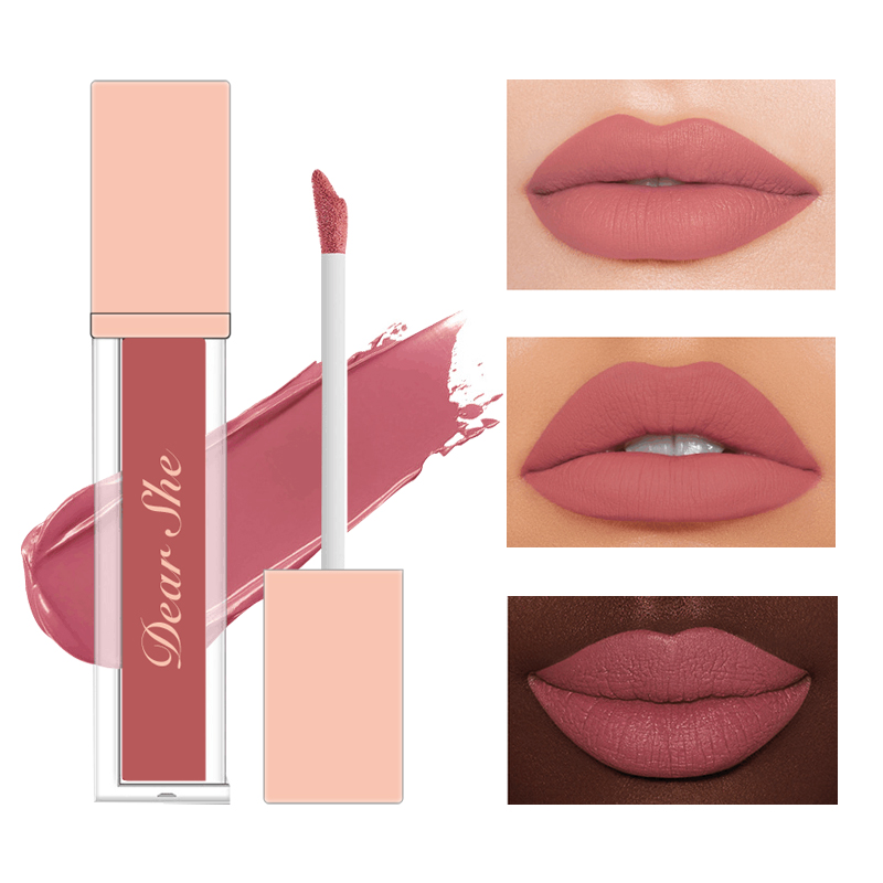 DAERS SHE mate antiadherente copa brillo labial ligero fino fácil de colorear shake yin influencers mismo modelo no fácil de perder color niebla cara labios esmalte pic 2