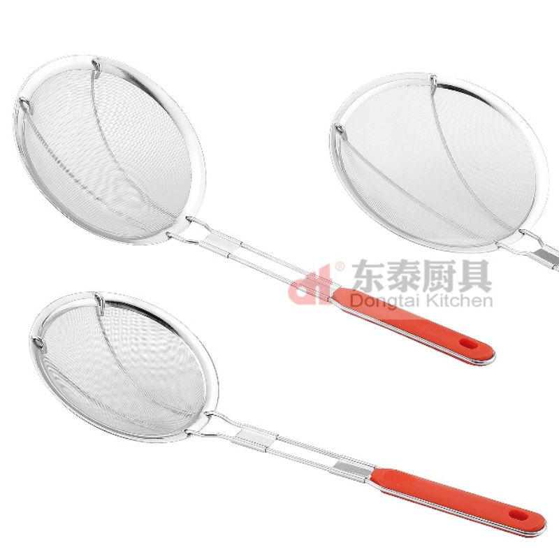 17cm wide edge plastic-handled oil chestnut oil rack for kitchen and household use Specification image