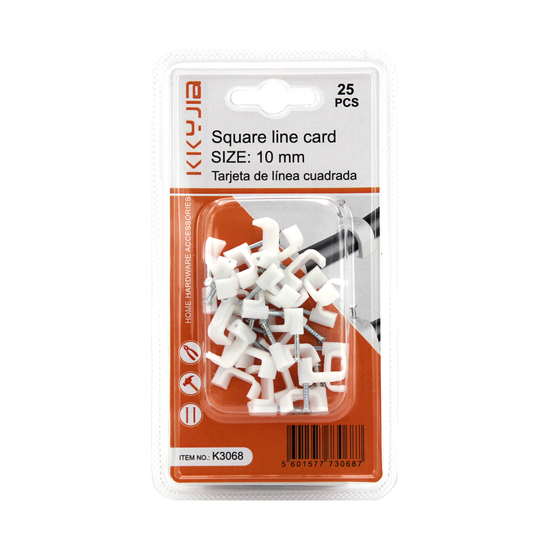 卡卡五金 K3068精美小吸塑卡装方形线卡10mm百元店小包装货源详情图1