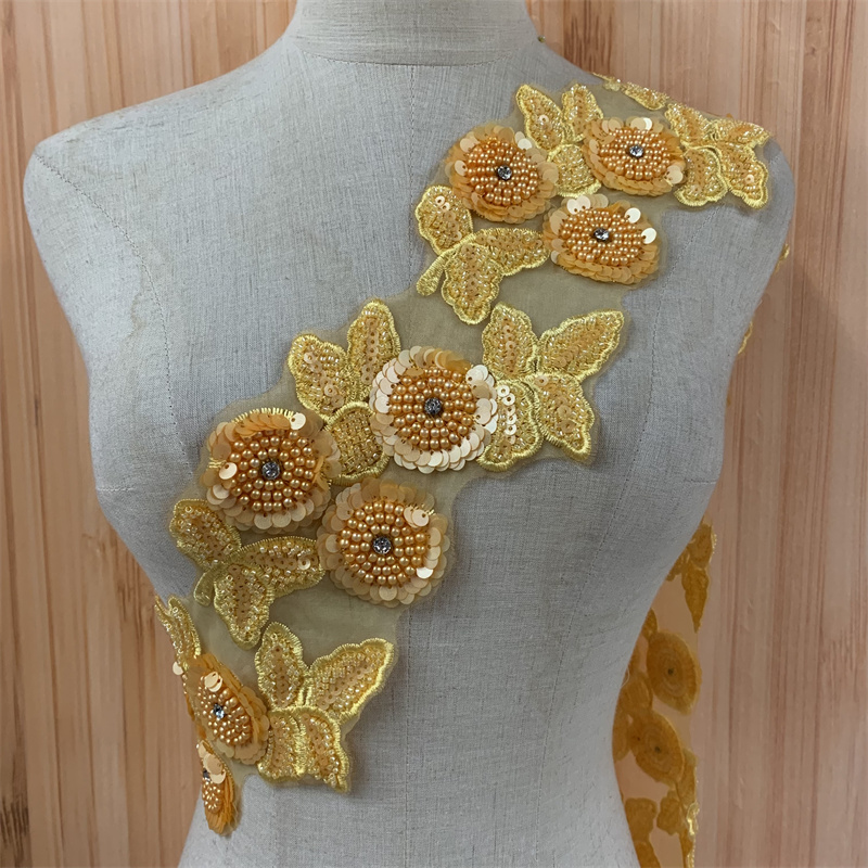 Bubble bead embroidery barcode clothing collars, collar flowers, corsages, accessories and accessories Specification image