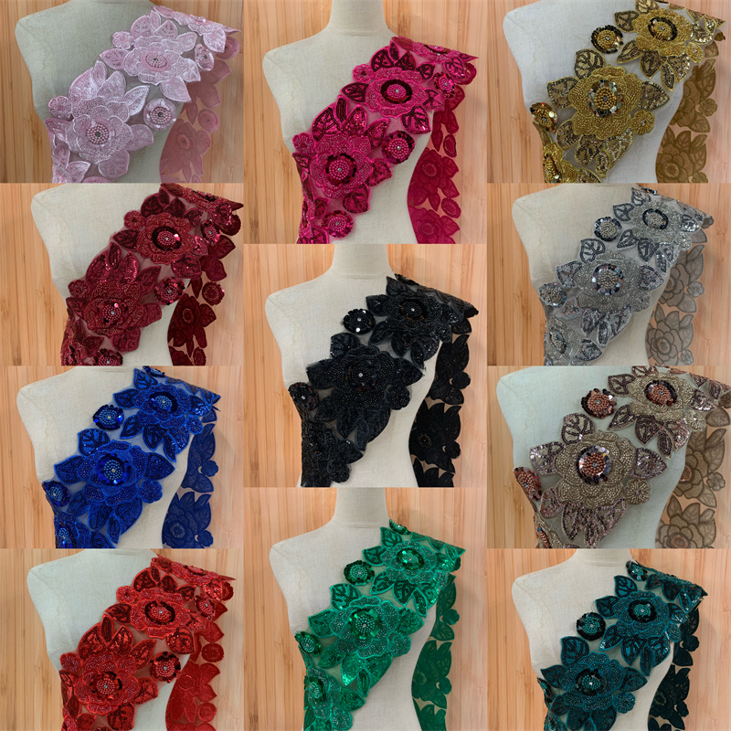 Embroidered Beaded Sequins Embroidery Bar Code Garment Accessories Decorative Accessories