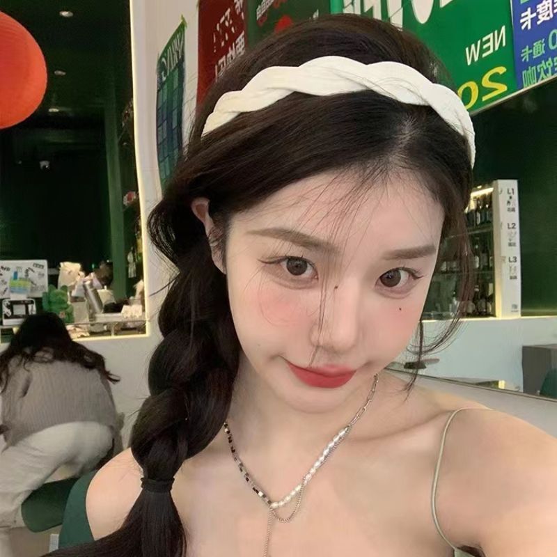 韩国甜美头饰简约宽边发捆外出女发箍头箍网红压发百搭 洗脸发卡