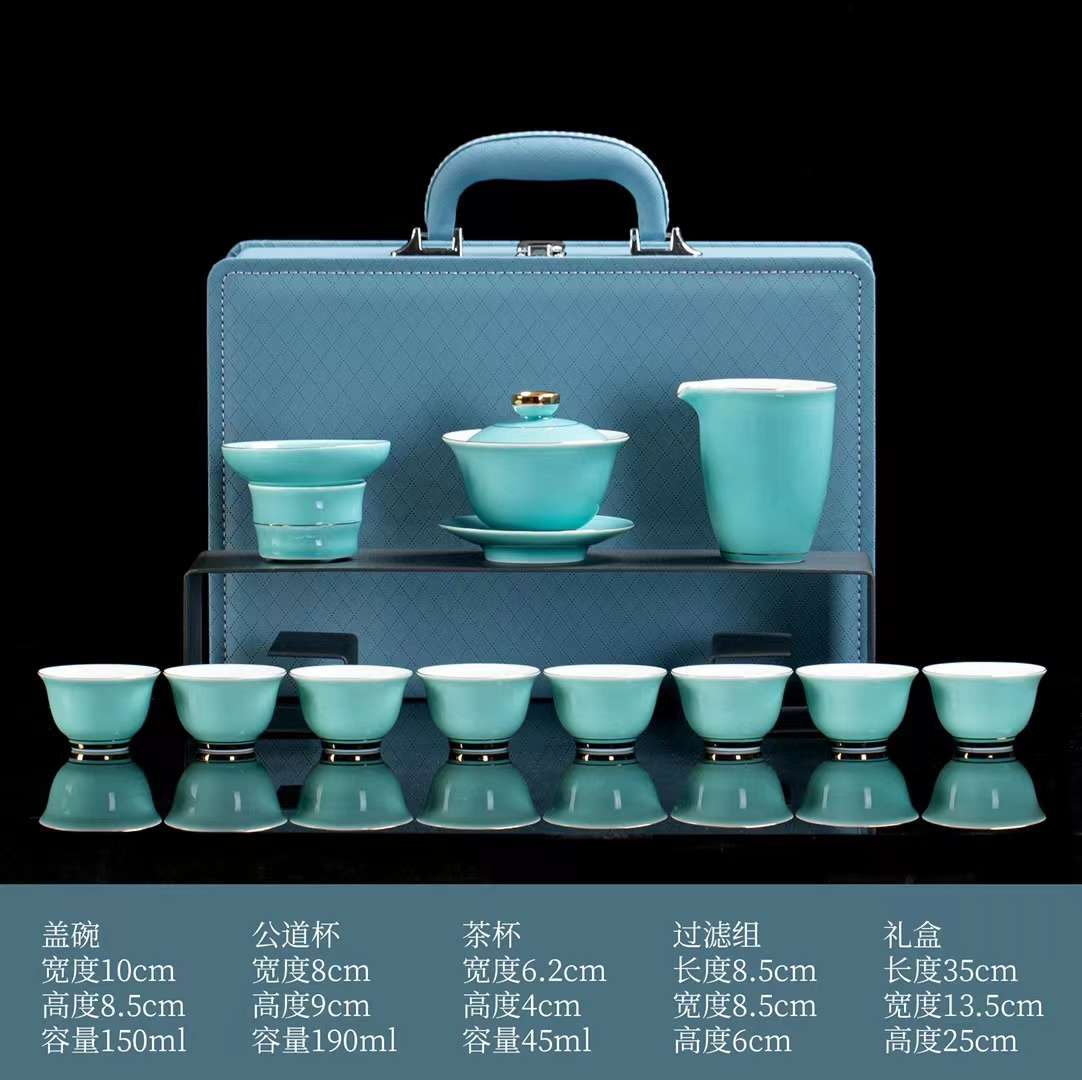 10头霁蓝玉瓷茶具套装详情3