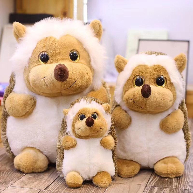 Little hedgehog plush toy, hedgehog throw pillow, cute doll, Rag Doll, Children's Day birthday gift for my girlfriend details Picture