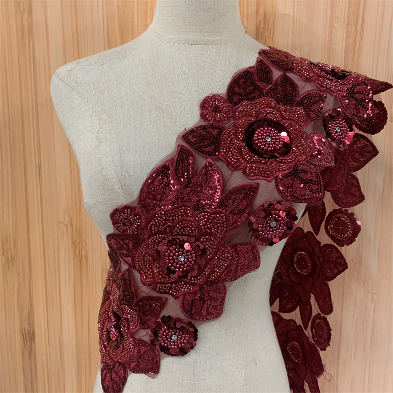 Embroidered Beaded Sequins Embroidery Bar Code Garment Accessories Decorative Accessories details Picture
