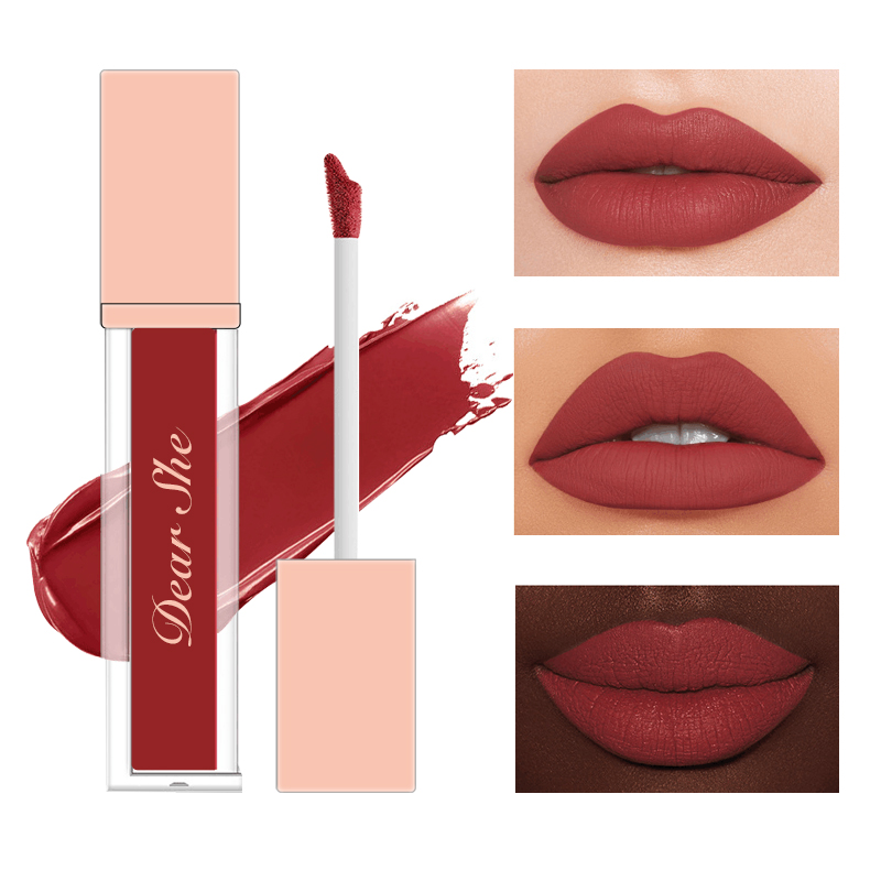 DAERS SHE matte non-stick lip gloss is light, thin and easy to color. It is the same as the popular Douyin lip gloss and does not fade easily details Picture