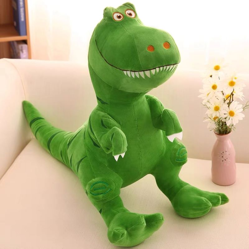 Plush cartoon green and purple Tyrannosaurus rex dinosaur toy doll Specification image