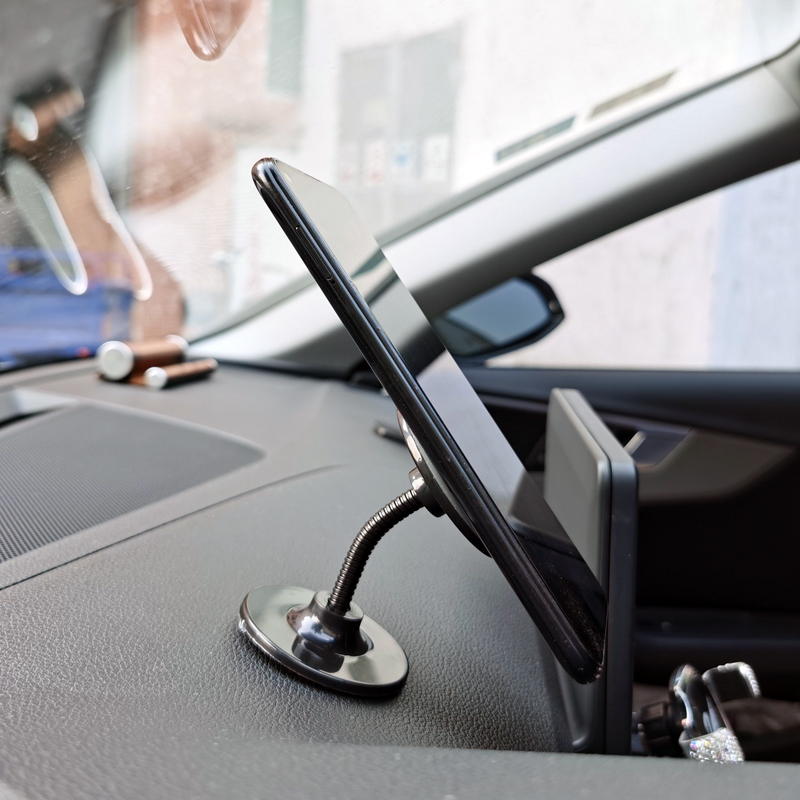 SL-152圆形万向支架（可水洗胶）可弯曲粘性懒人桌面手机支架粘胶手机架车载手机支架汽车手机架详情4